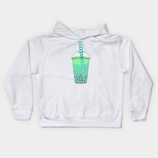 Matcha bubble tea - boba tea Kids Hoodie